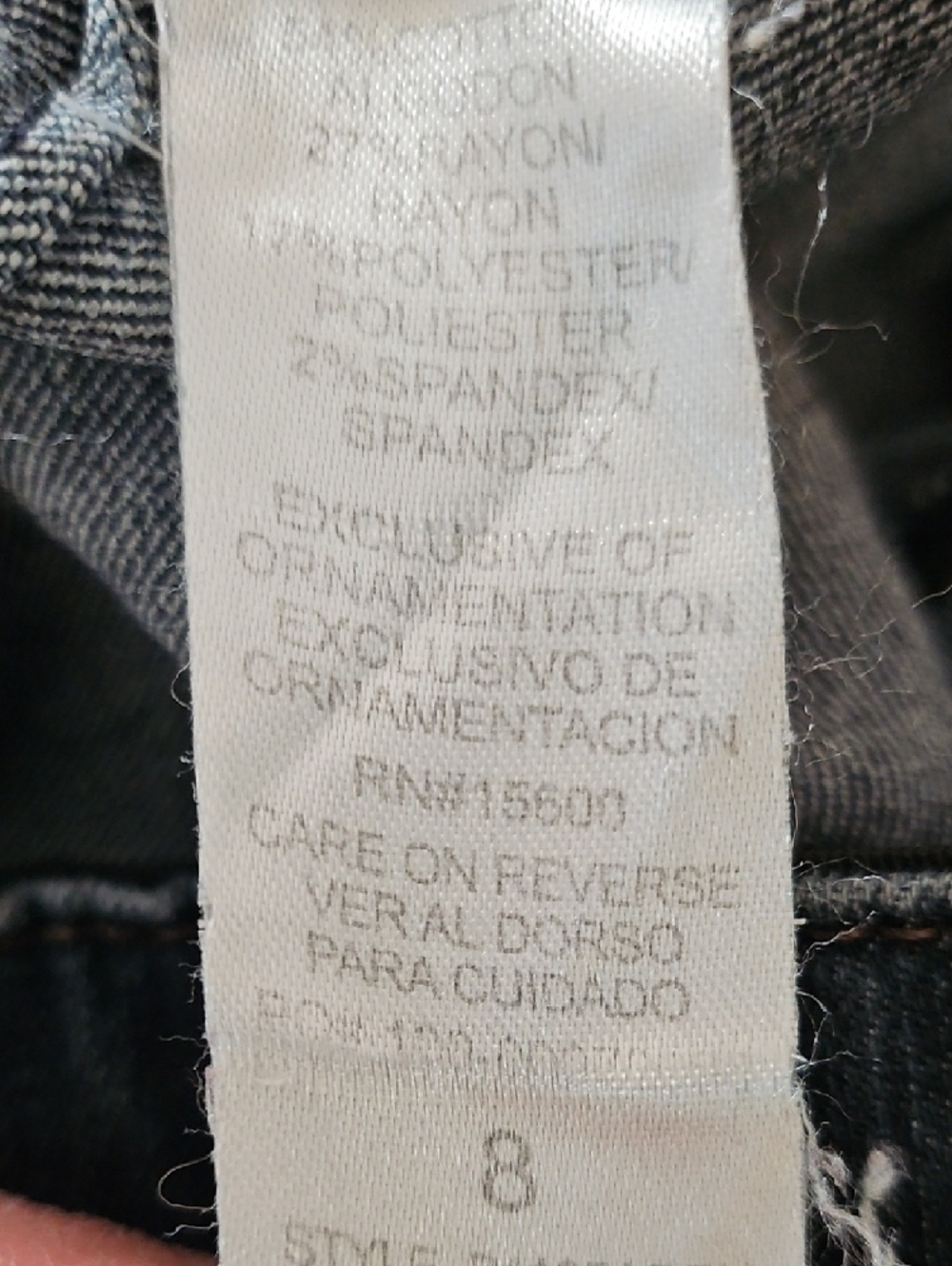 Democracy "Ab" Solution Skinny Jeans w/ Comfort Waistband Size 8 - Picture 7 of 7